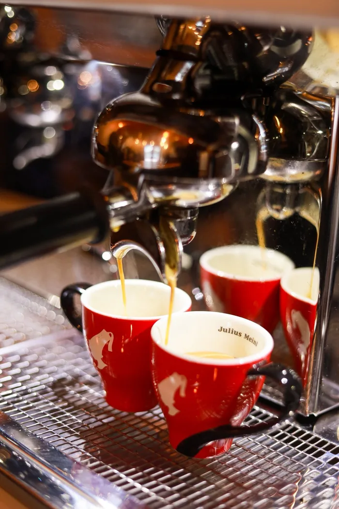 Olasz espresso gép működés közben